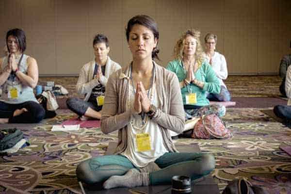 self-care ideas people meditating